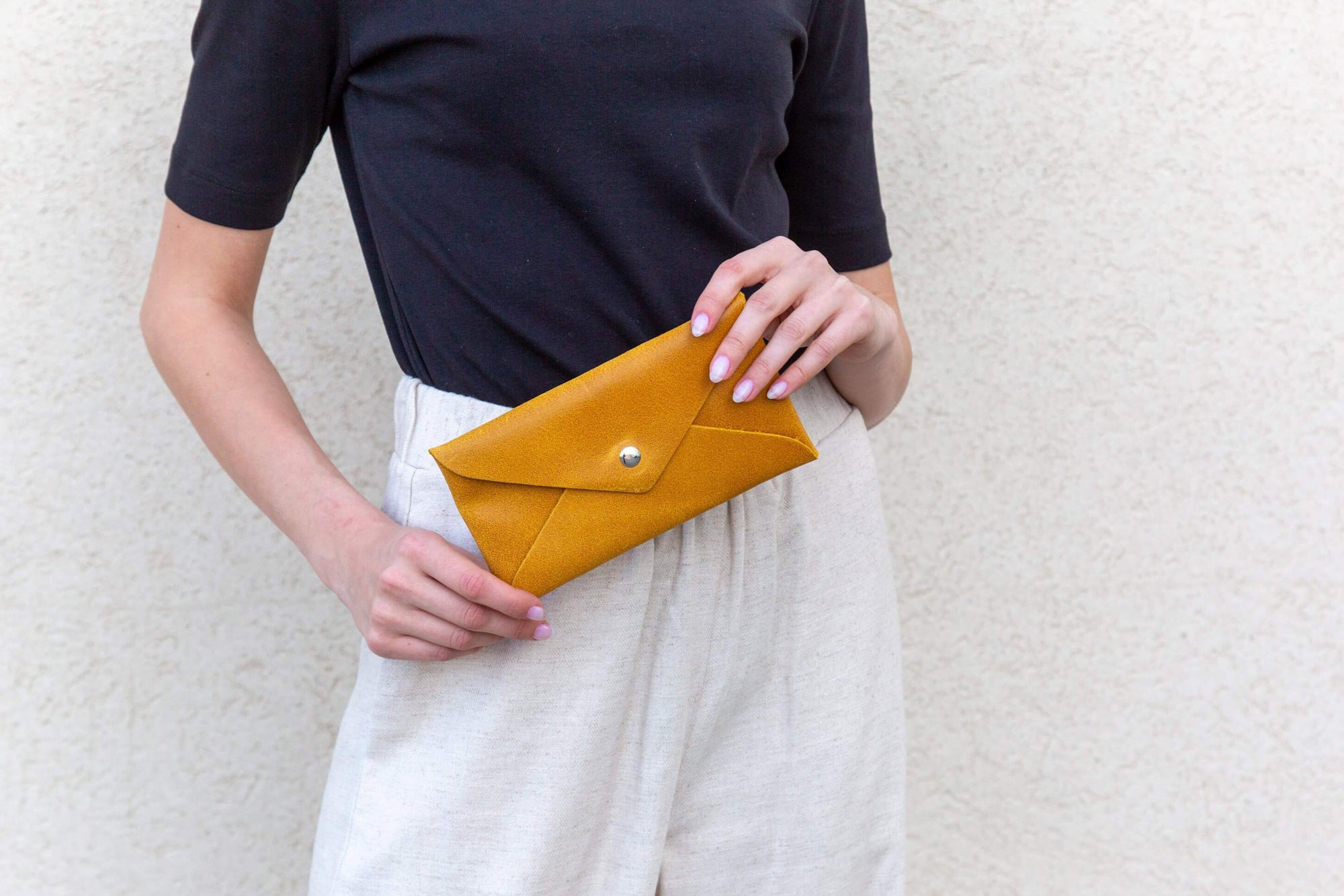 Leather Pouch, Small Purse Clutch Evening and Day Bag, Handmade Minimalis Leather Gift for Women and Men, Cell Phone Bag , personalized leather gift, leather envelope pouch, women leather pouch, small gift, gift under $50, leather clutch, gift for her, leather pouch, small case, phone pouch, envelope purse, mayko bags, Wallet Pouches||Mustard||