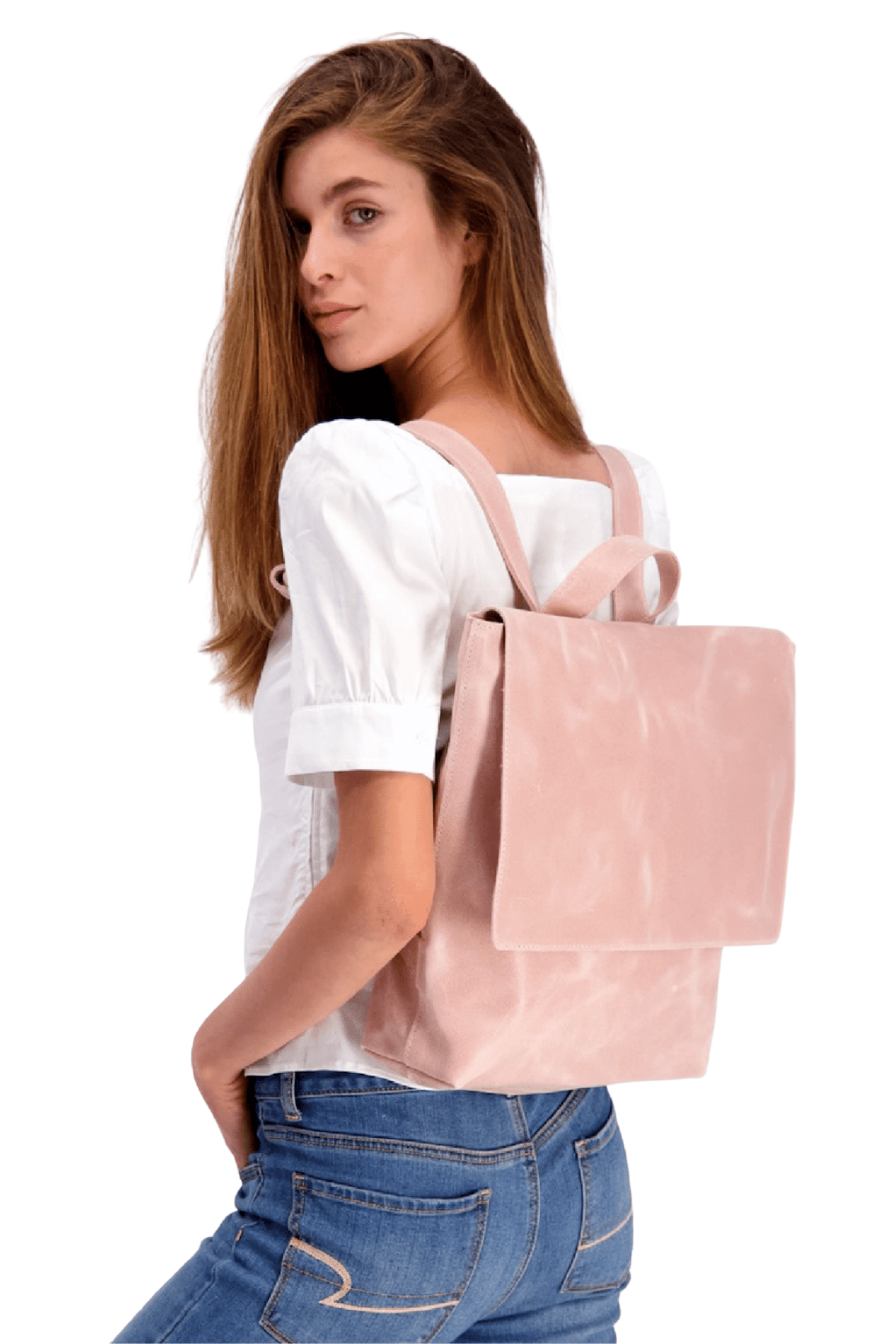 Woman Leather Backpack, Woman Backpack, Laptop Backpack, Backpack, Leather Backpack, Large Backpack, Mayko, Pink Backpack, Pink Leather Backpack, Handmade Backpack, Handcrafted, Minimalistic Design, Everyday Bag, Leather Backpack Purse For Women ||Pink||