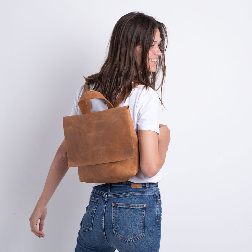 Small Leather Backpack, Backpack Women, Leather  Backpack Bag, handmade Leather Backpack Bag, Personalized Bag, Handmade Backpack Purse, brown leather bag ||Brown||