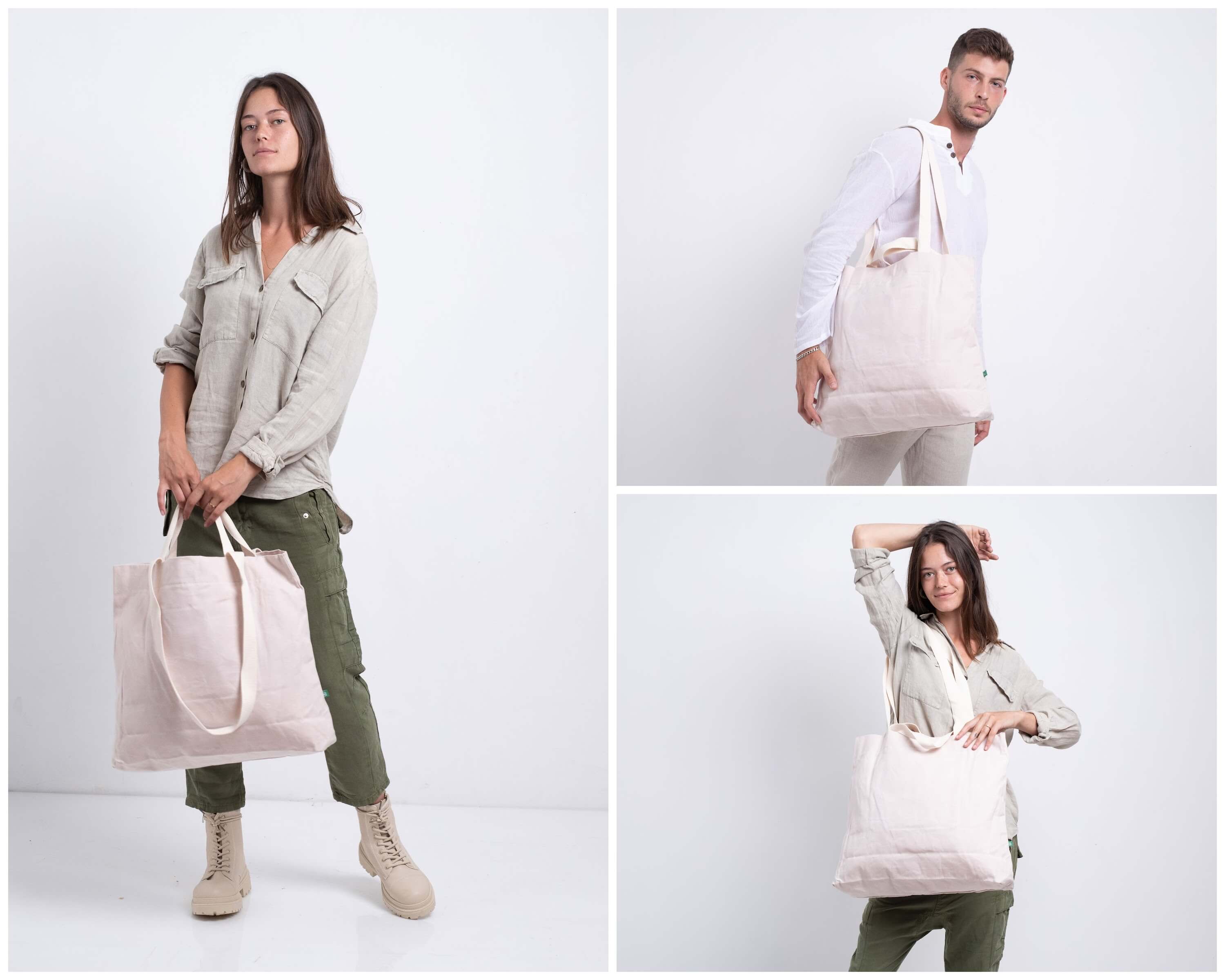 Waxed Canvas Tote Bag - Water-Resistant and Functional | Mayko Bags GreenCanvas / Bag+ Pockets+ Pins
