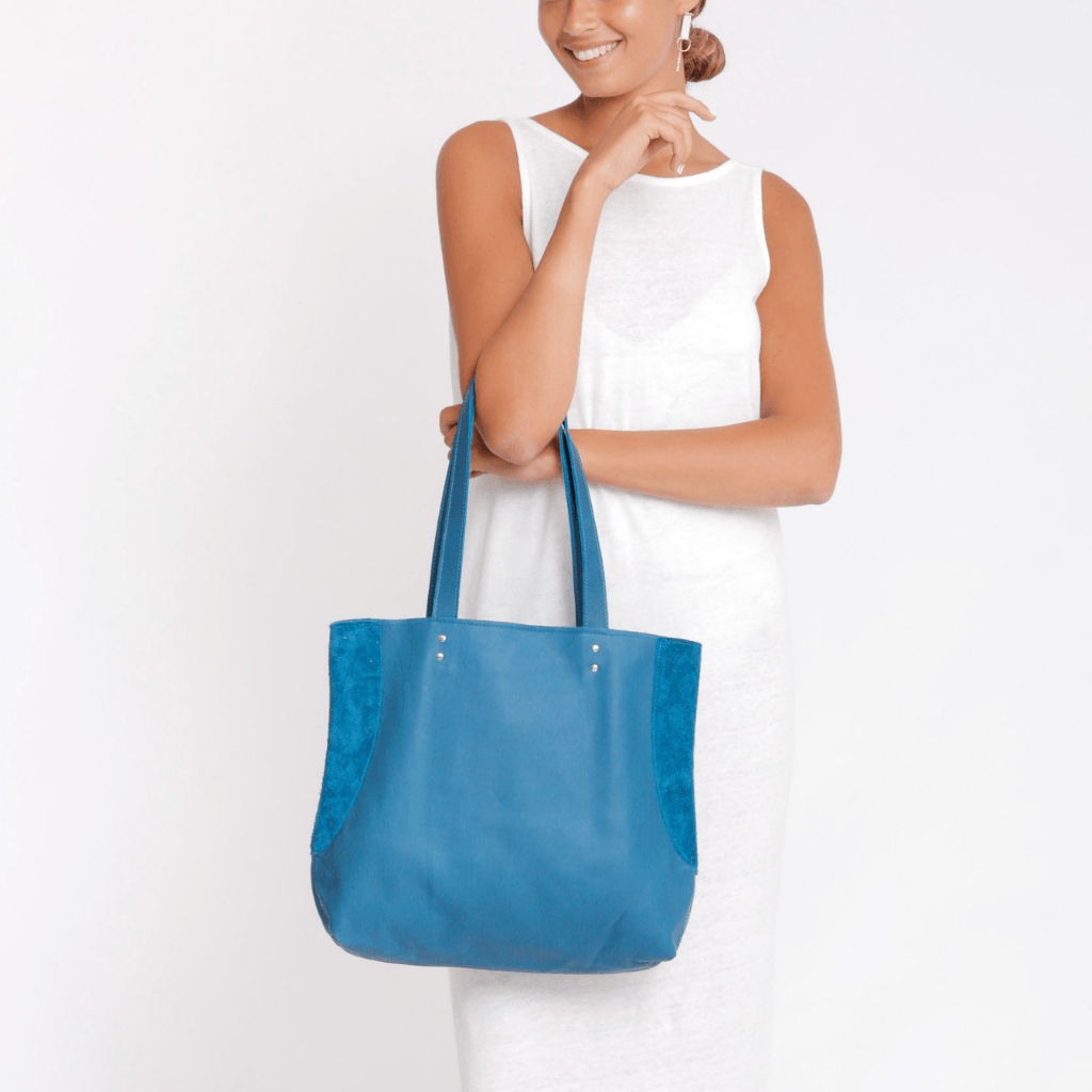 Turquoise Leather Tote , Women Leather Bag, Soft Leather Bag, Blue Leather Bag, Tote Bag, Women Bag, Handmade Leather Bag, Handbag, Work Bags For Women ||Turquoise||