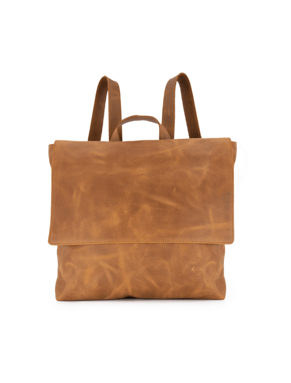 Big leather backpack best sale