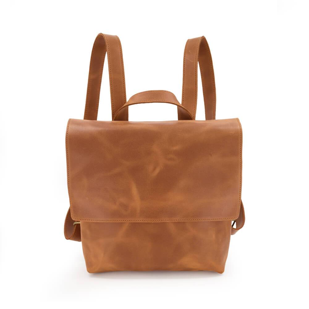 Small Leather Backpack Pink Leather Bag Everyday Backpack