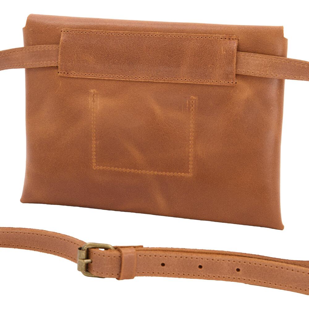 BB Vintage Strap Belt Faux Leather Bag