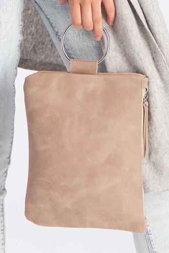 KENDALL + KYLIE Light Beige Pebble Shoulder Handbag | Icing US