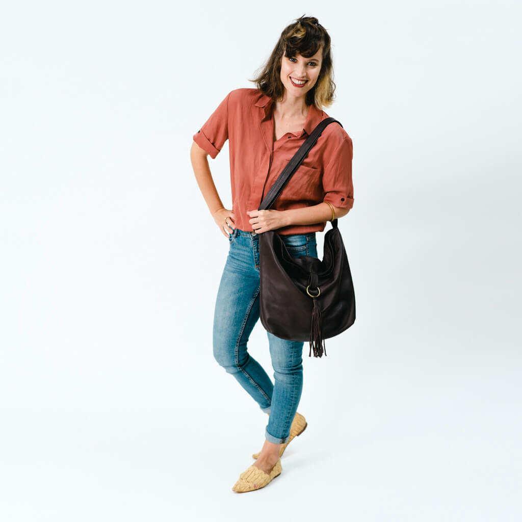 Crossbody Leather Bucket Bag, Hobo Handbags | Mayko Bags Red / Yes Lining for Me