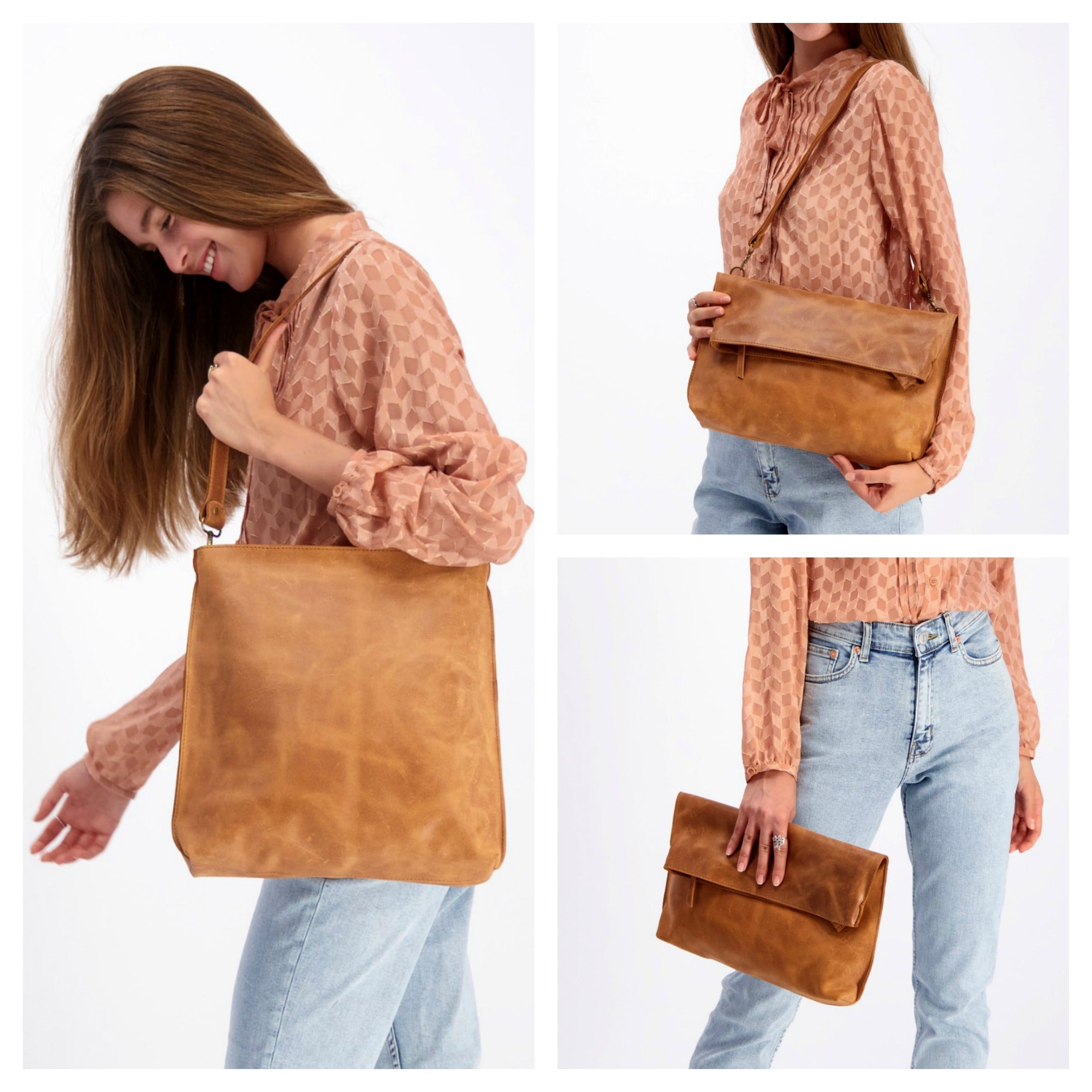 Mens leather bag shoulder bag genuine leather messenger honey business