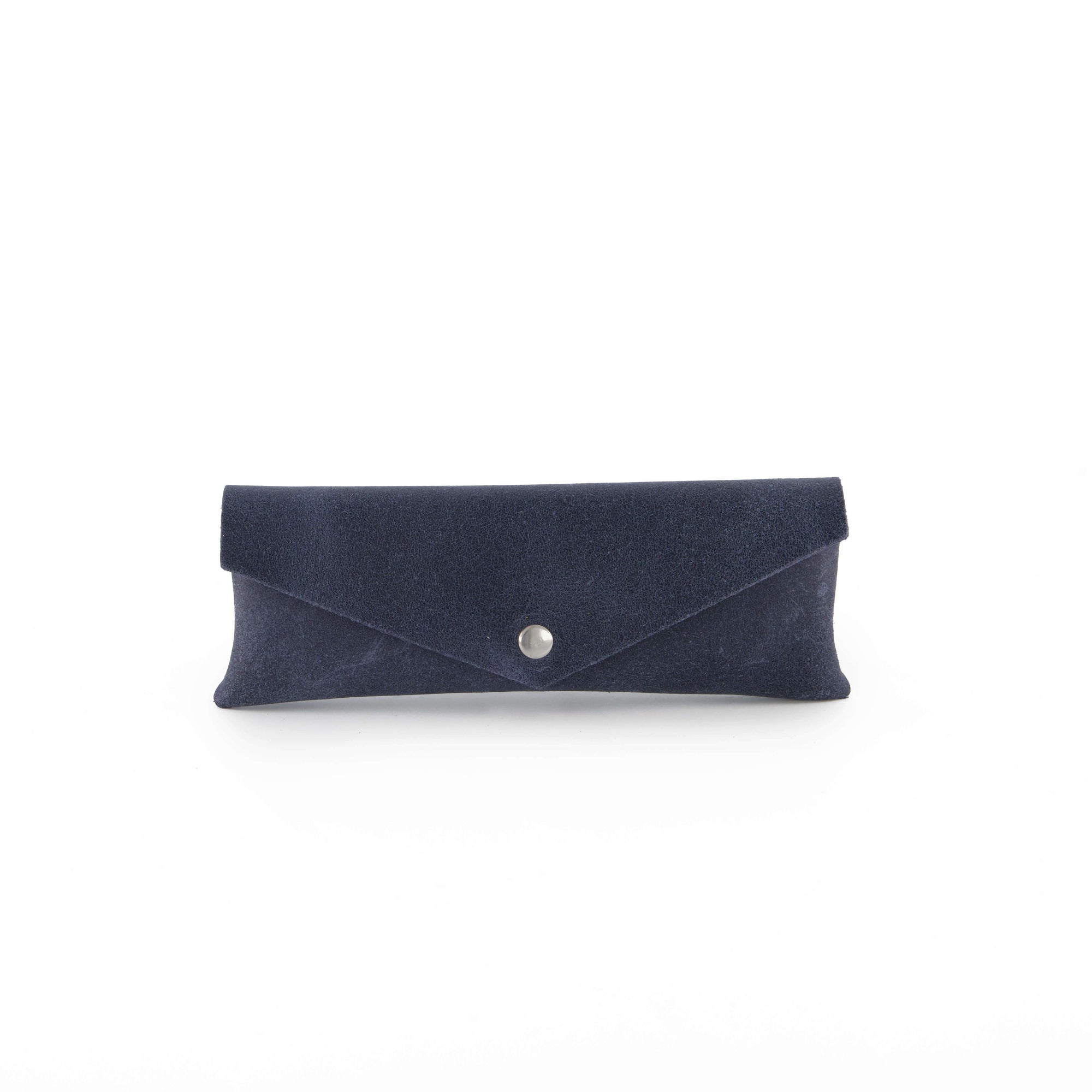 leather sunglasses case, leather pouch, leather envelope pouch, small gift, accessories, navy leather case, pencils case, handmade leather, ||Navy||
