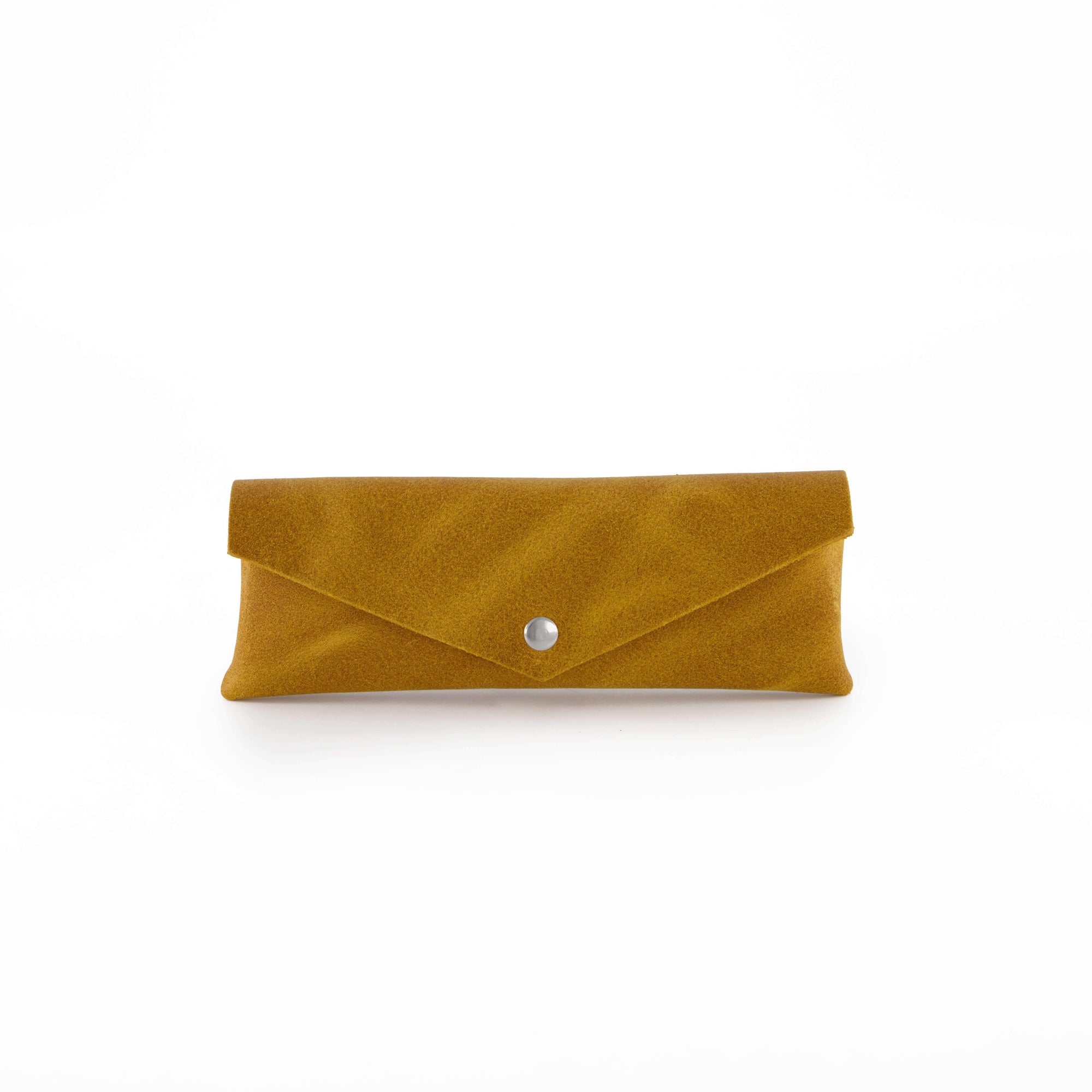 leather sunglasses case, leather pouch, leather envelope pouch, small gift, accessories, yellow leather case, pencils case, handmade leather, ||Mustard||