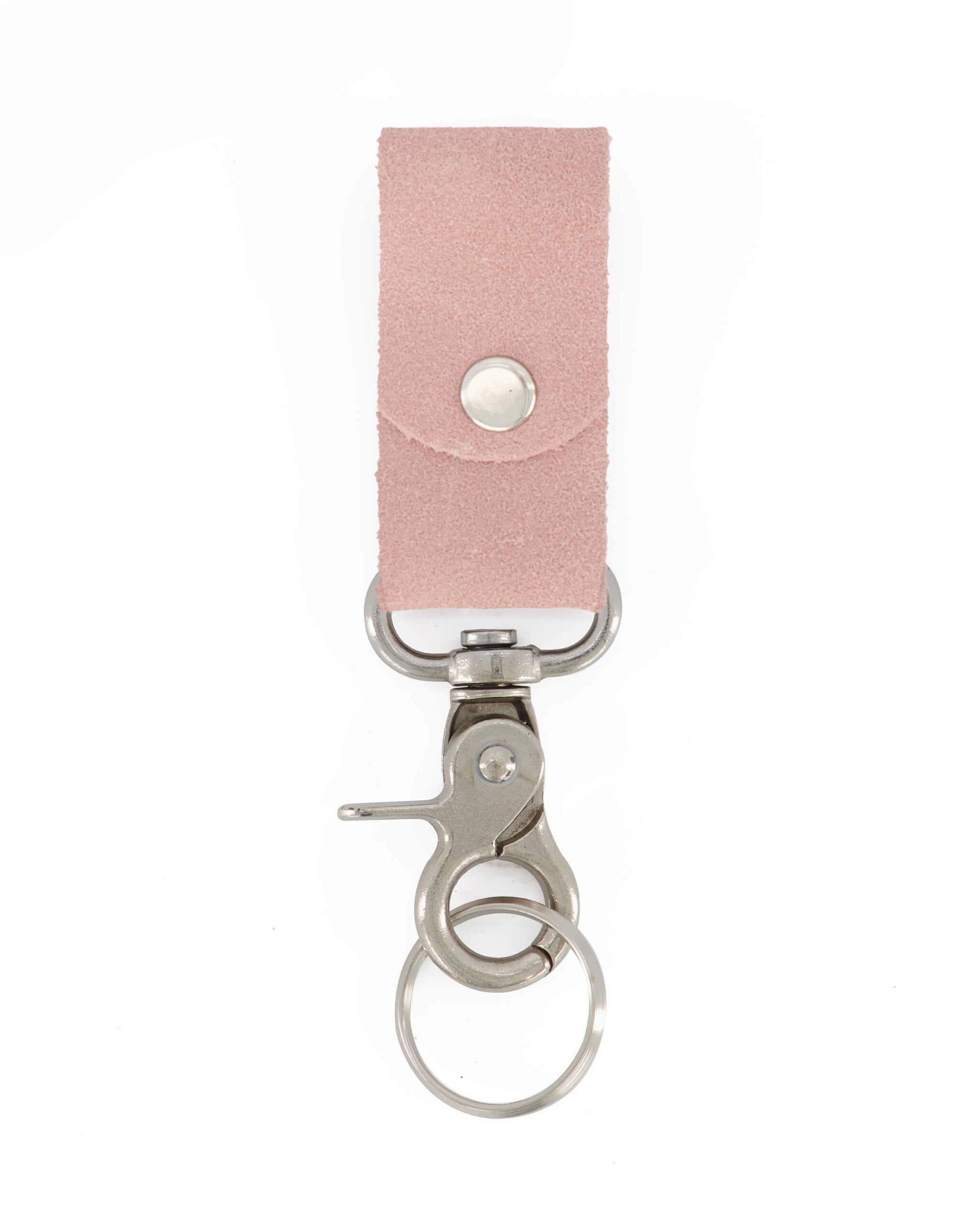 key holder, keychain, leather accessories, leather keychain, leather gift, small gift, gift for him, gift for her, keychains, leather key ring, key chain, pink leather gift, Leather Keychain With Clip||Pink||