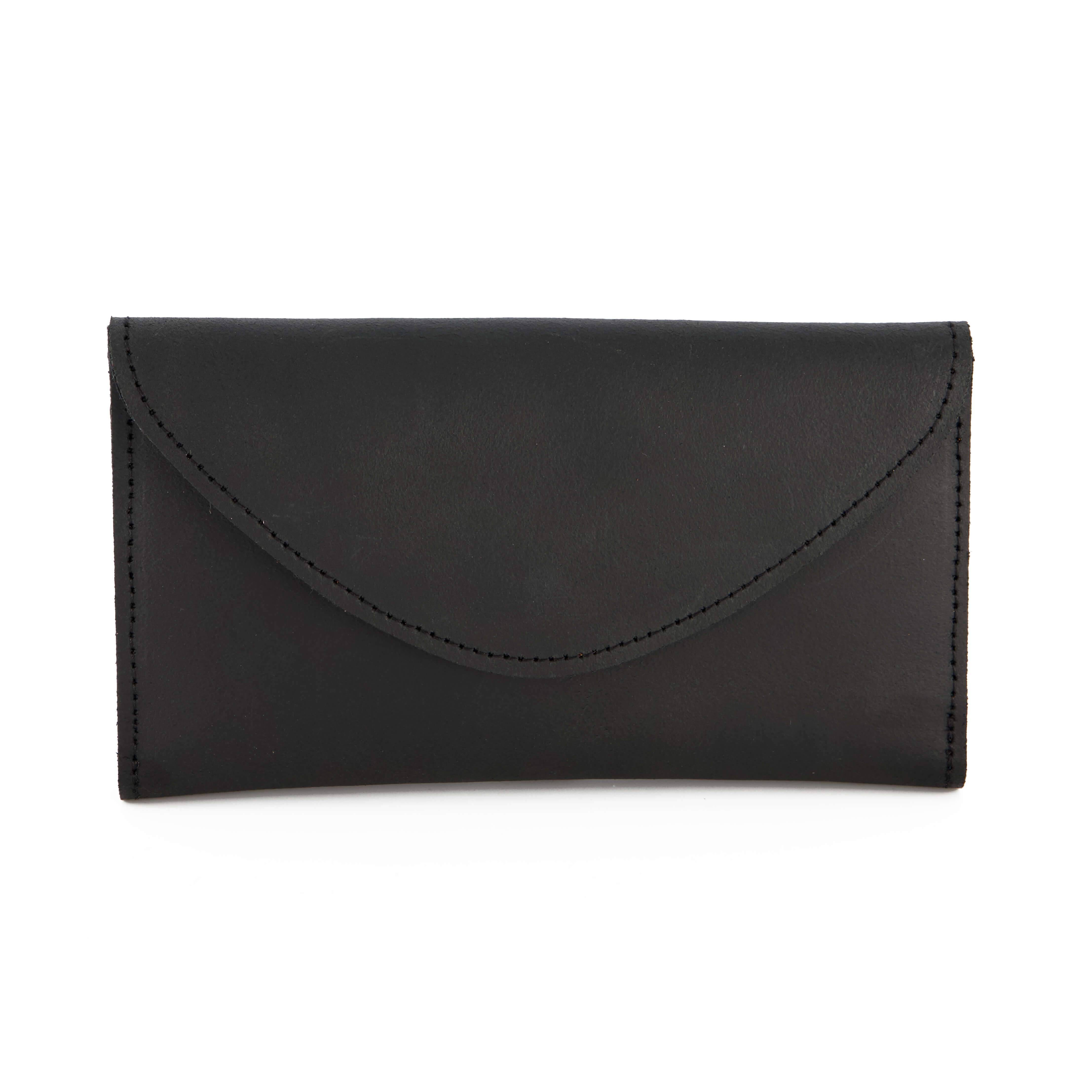 COACH: envelope clutch in textured leather - Black