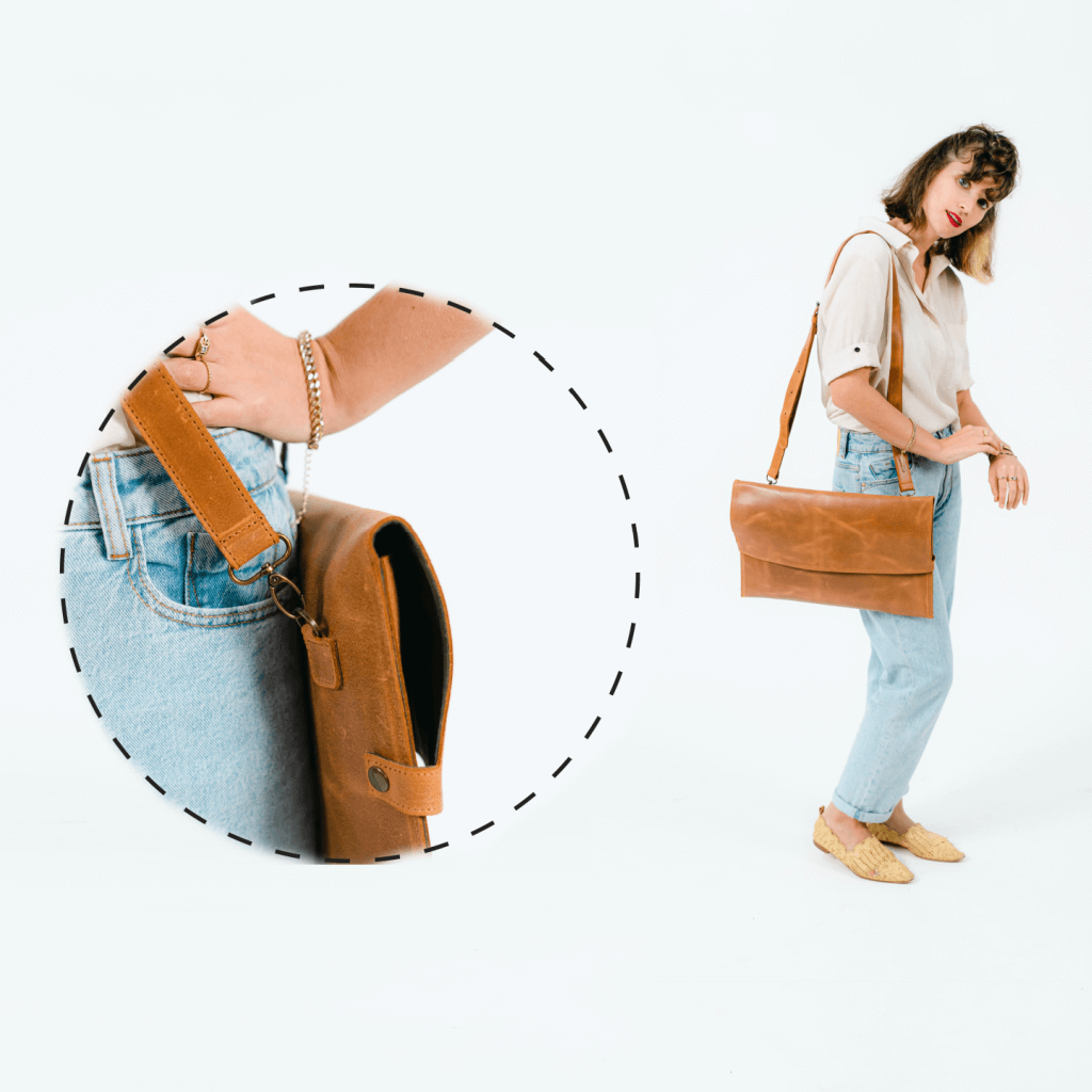 NWT Ecosusi Bag Faux Leather Messenger Bag Purse Bow Travel Vintage Ipad  Pocket | eBay