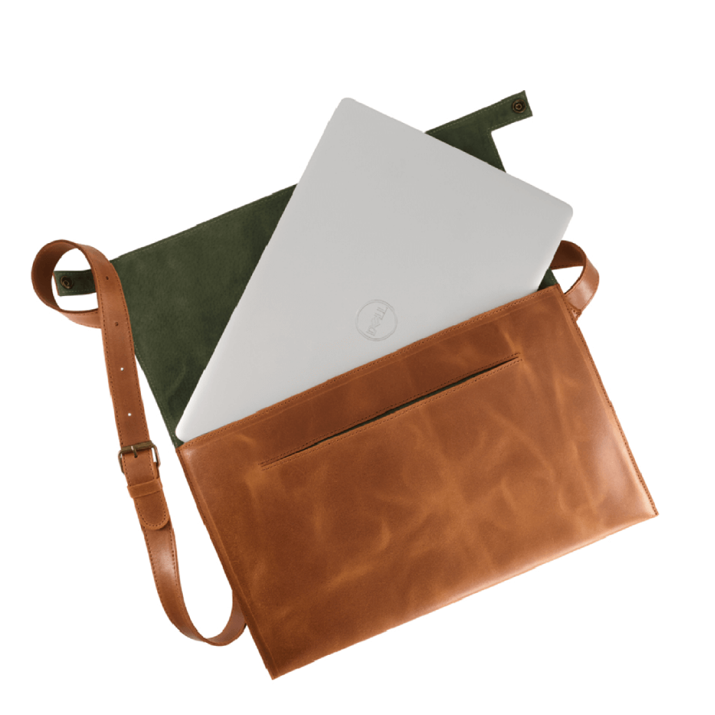 Leather Computer Bag, Laptop Handbag Purse | Mayko Bags Black