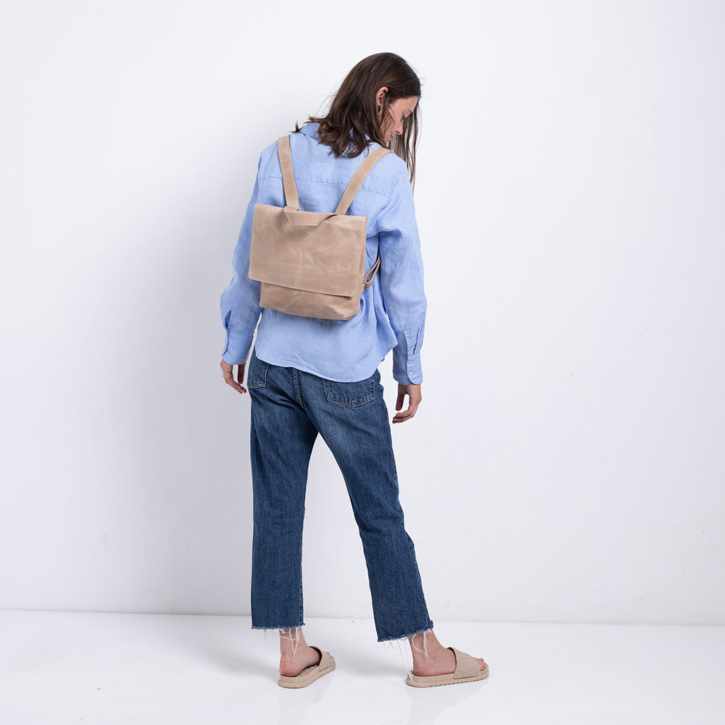 Women s Stylish Leather Backpack Everyday Woman Backpack Mayko Bags Brown