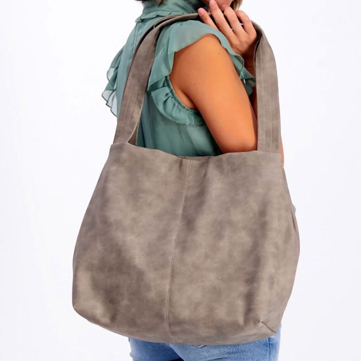 Real Suede Soft Grey Slouchy Style Bag, Made in Italy, Everyday Statement  Handbag, Free UK Delivery - Etsy