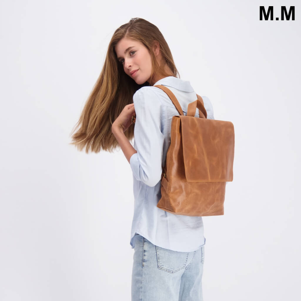 LARGE LEATHER BACKPACK - "Mayko Madness"