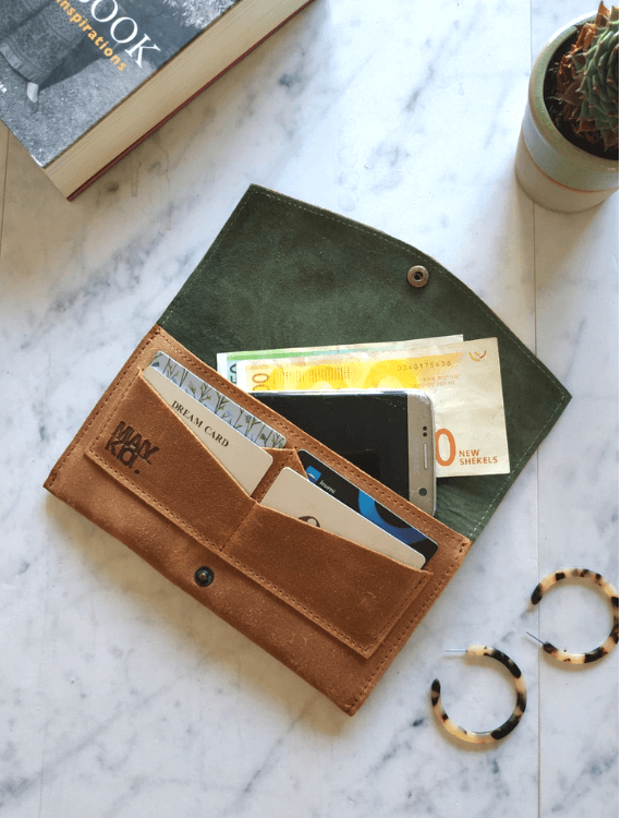 Bifold Leather Purse Wallet Ladies Wallet Minimalist 