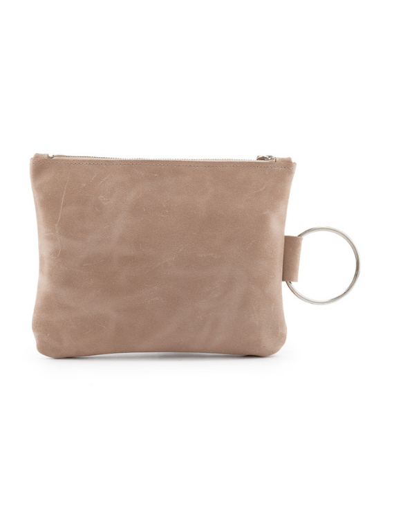 Large Valet pouch - Champagne Recycled Leather Wristlet Clutch –  CrystalynKae