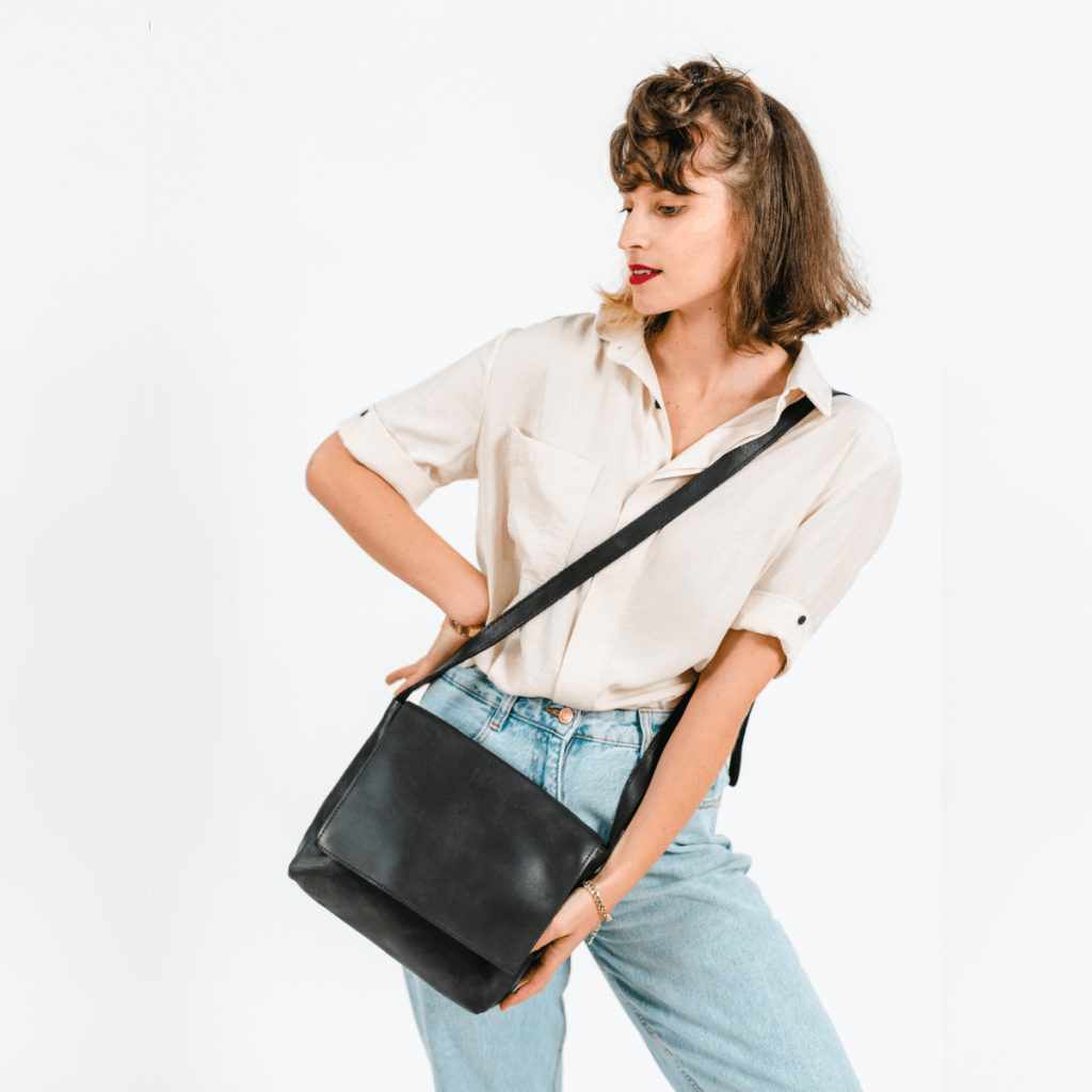 Small Cross Body Bag in Genuine Leather