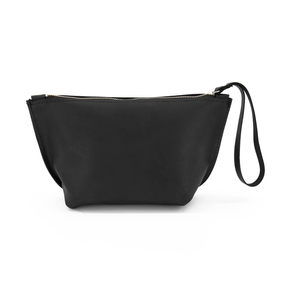 Clutch Small Leather Clutch Bag Elegant Black
