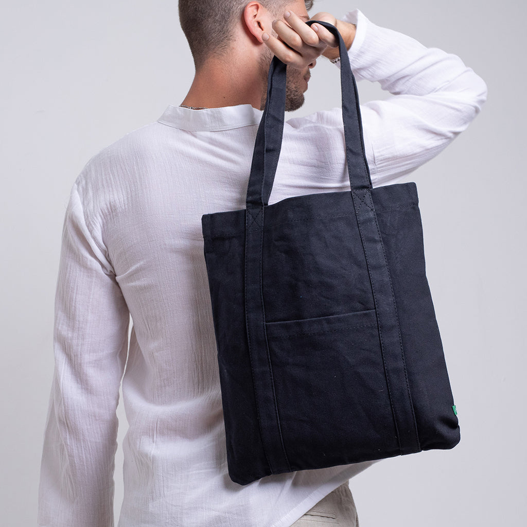 Your Logo + Our Leather - The Market Tote - Fine Leather & Waxed Canva -  Holtz Leather