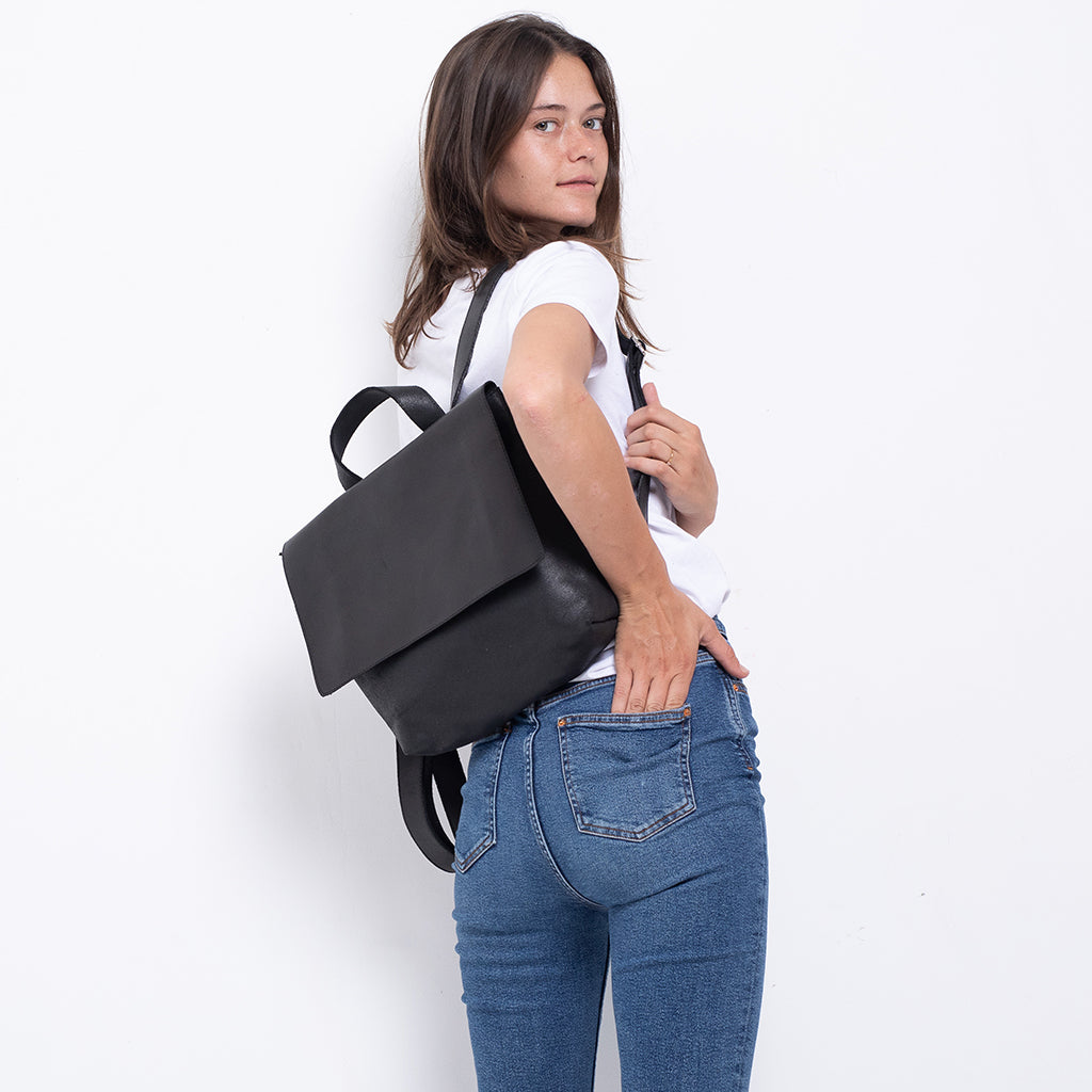 Small Leather Backpack Pink Leather Bag Everyday Backpack