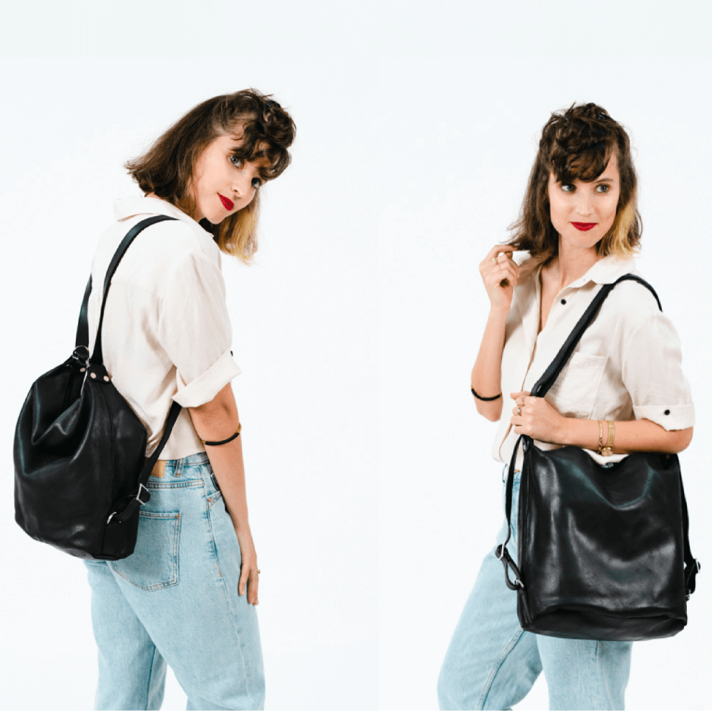 Stylish Leather Convertible Backpack Handbag For Women Mayko Bags