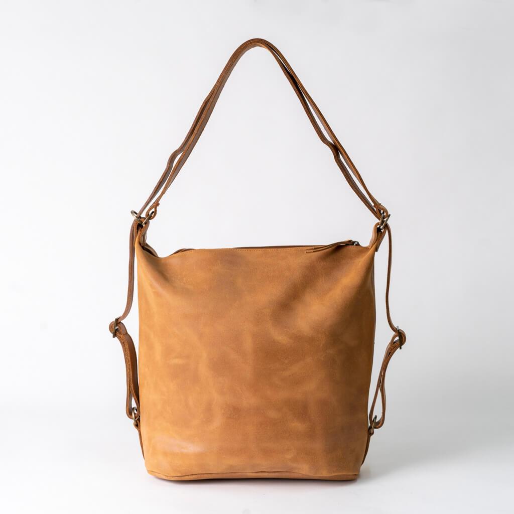 CONVERTIBLE Backpack, Gray-brown Shoulder Bag, Distressed Leather BACKPACK  Handbag, Leather Hobo Bag, Crossbody Leather Purse, Laptop Bag - Etsy