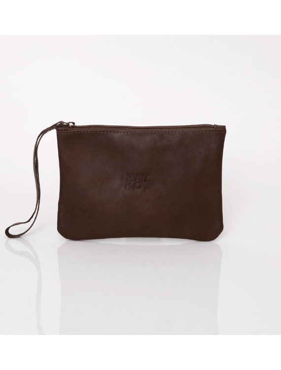 Chic Leather Pouch Bag For Makeup Mayko Bags