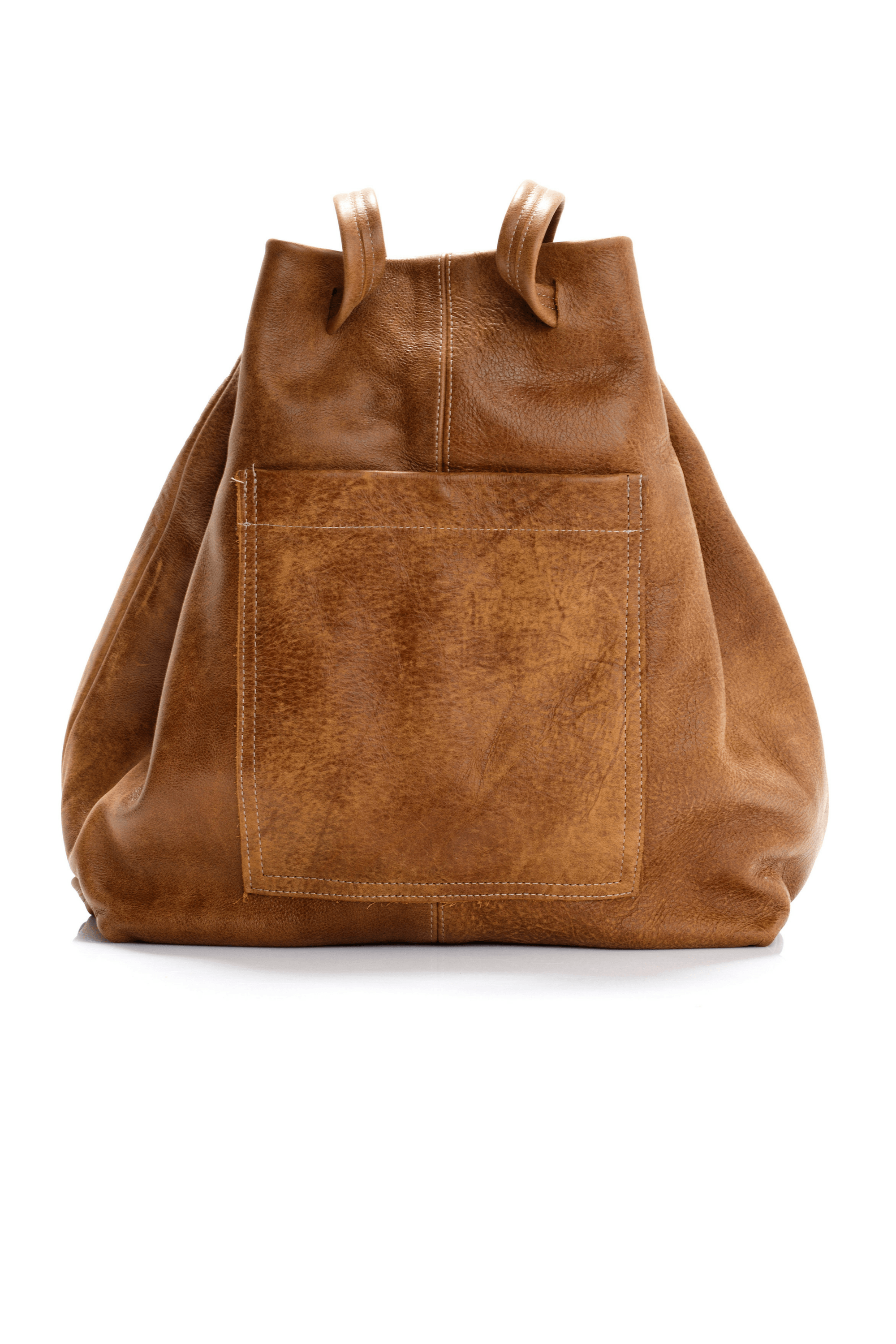 SOFT LEATHER Women's Drawstring Backpack
