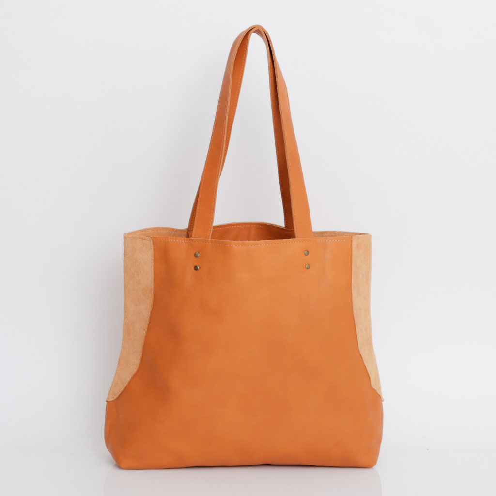 Soft Leather Tote Bag, Brown Leather Purse | Mayko Bags Camel