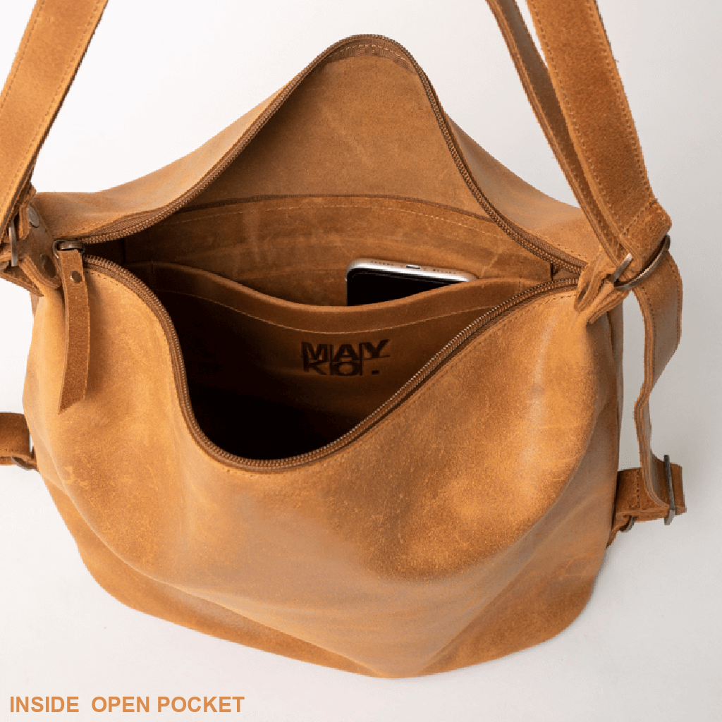 Leather Backpack Crossbody Convertible Backpack Purse 