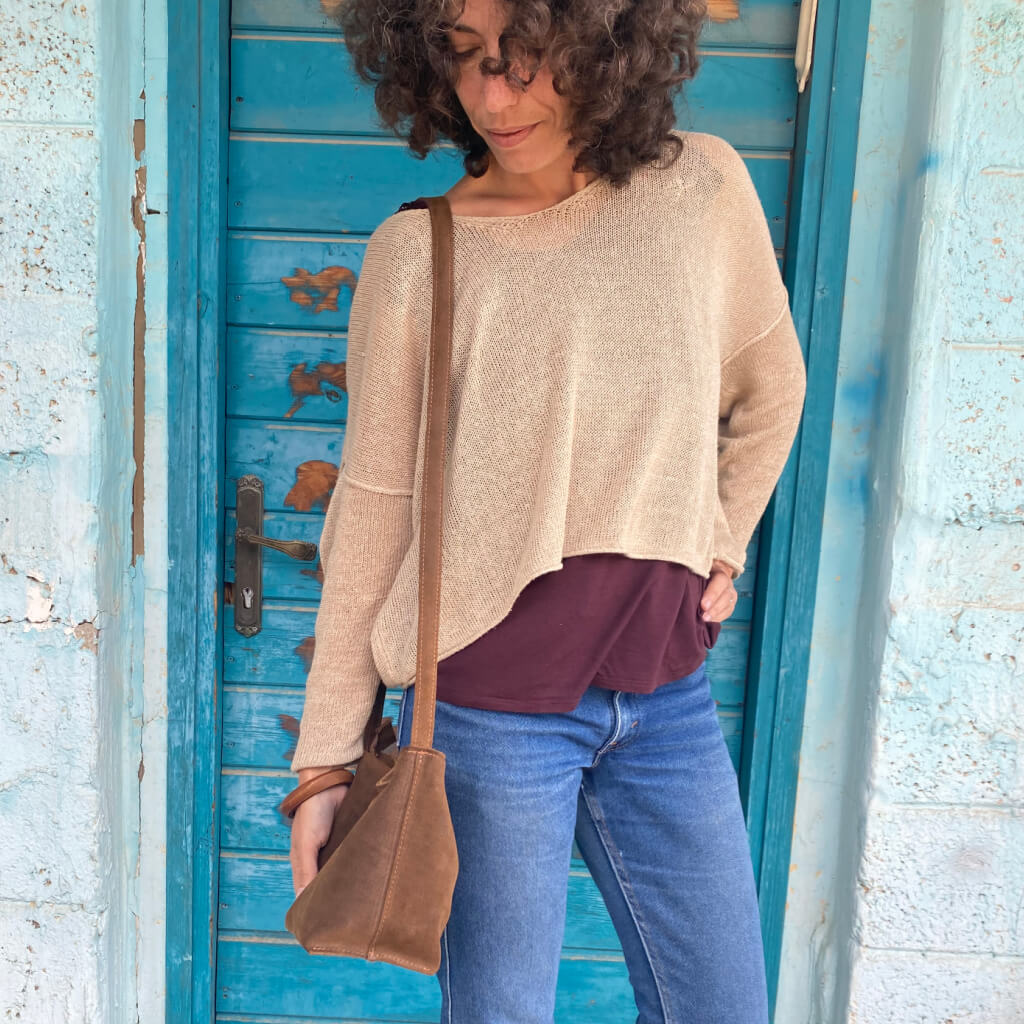 Blue suede best sale cross body bag