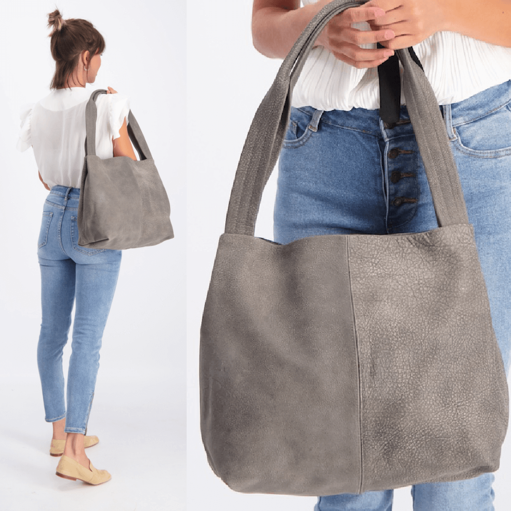 MPGY Large Genuine Leather Tote Bag