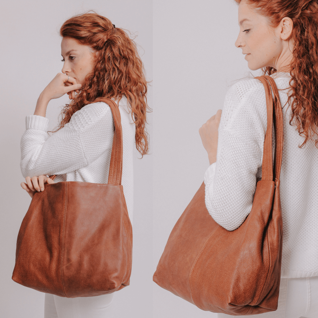 Tan Leather Super Soft Touch Ladies Handbag