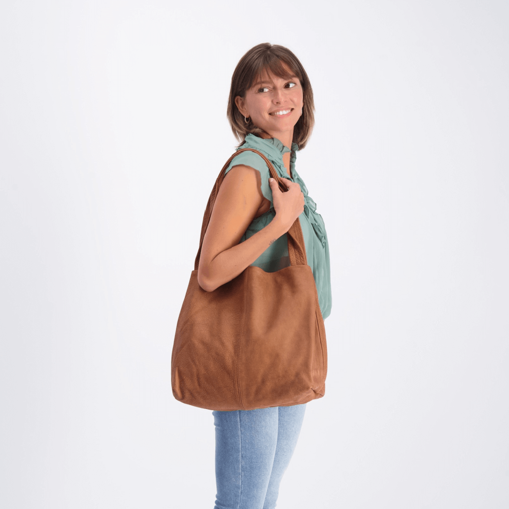 Cognac Brown Leather Tote Purse Large Tote Shoulder Bag Everyday Tote Bag |  eBay
