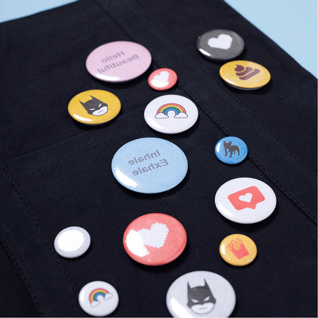 Pin Buttons for Our Wax Canvas Collection | Mayko Bags Five Buttons