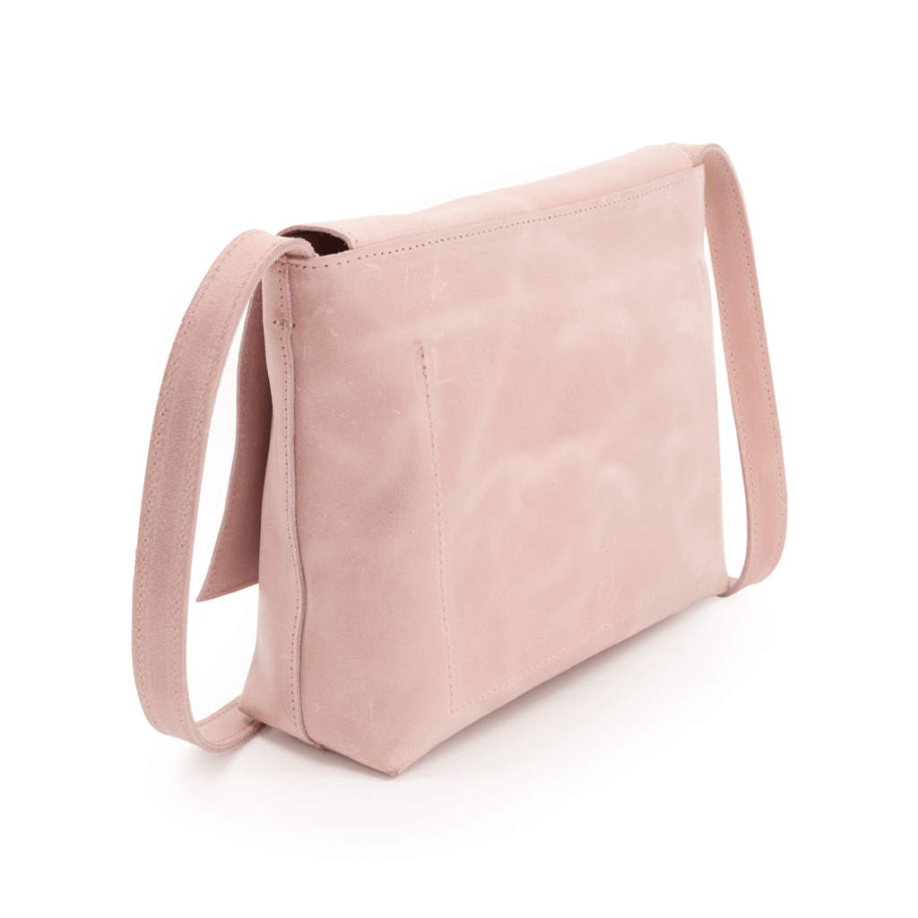 Pink Color Italian Leather Bags, Crossbody mini bag