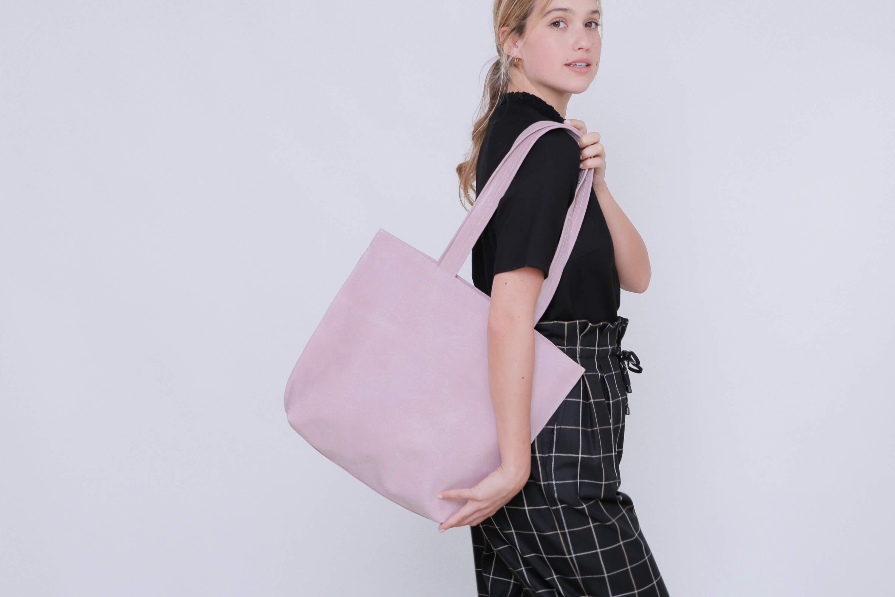 Leather Tote Bag With Zipper, Genuine Leather Tote Bag