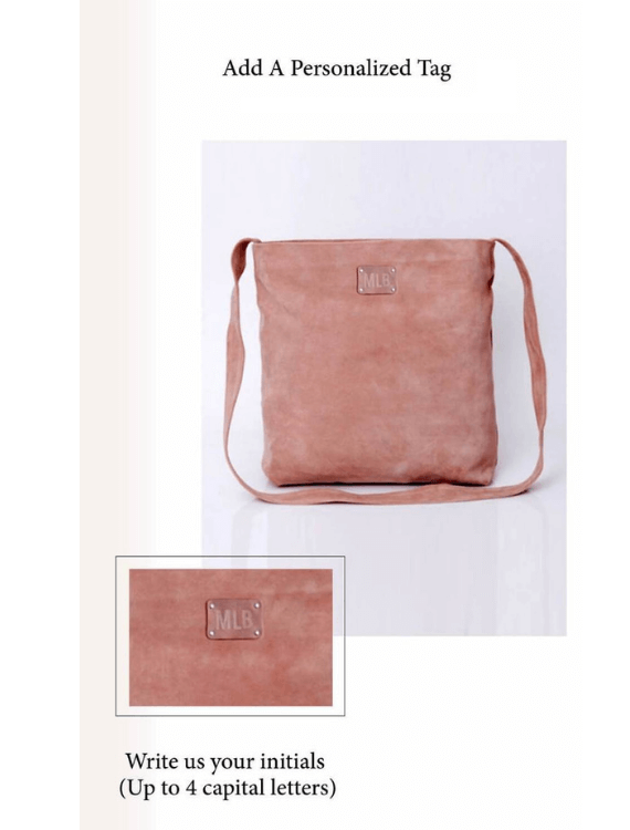 Pink Suede Cross-body Bag