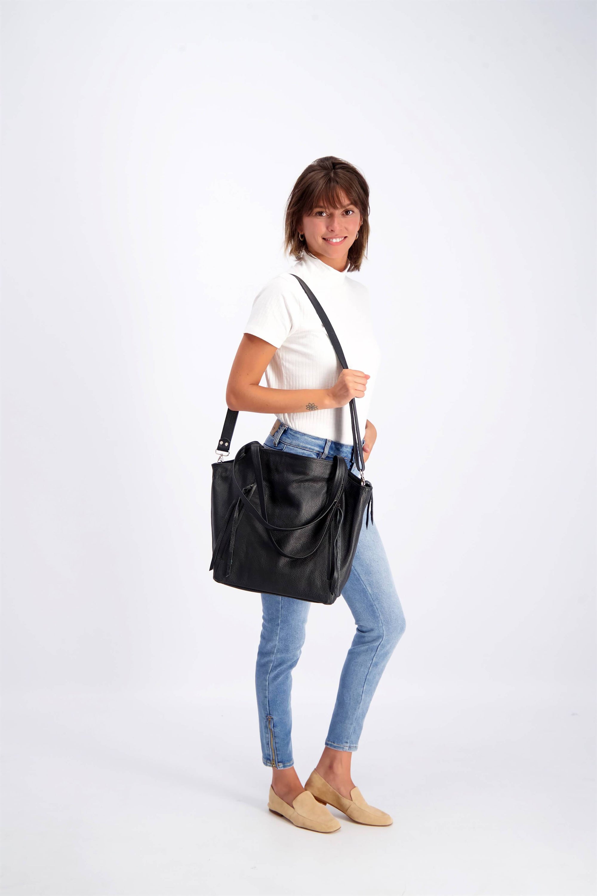 Buy S-ZONE Women Vintage Genuine Leather Tote Bag Large Shoulder Purse Work  Handbag at Amazon.in
